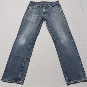 Levi’s 559 Jeans Men's Blue Denim Mid Rise Straight Leg Distressed Y2K 33x32